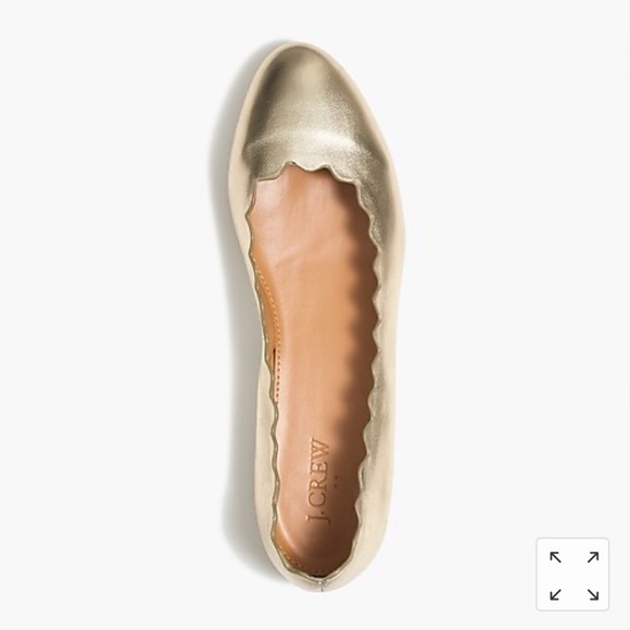 j crew gold flats